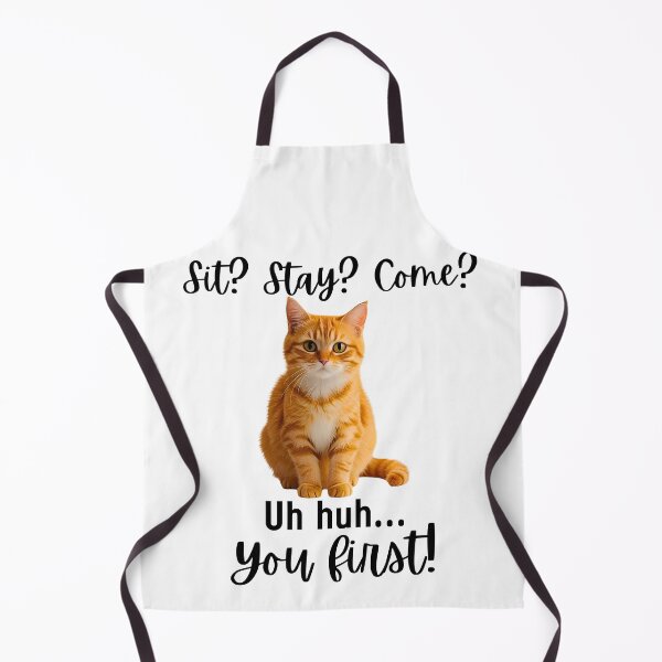 Item preview, Funny Orange Tabby Cat – “Sit? Stay? Come? Uh huh. You First!” | Sassy Disobedient Kitty Quote designed and sold by Fredster1966.