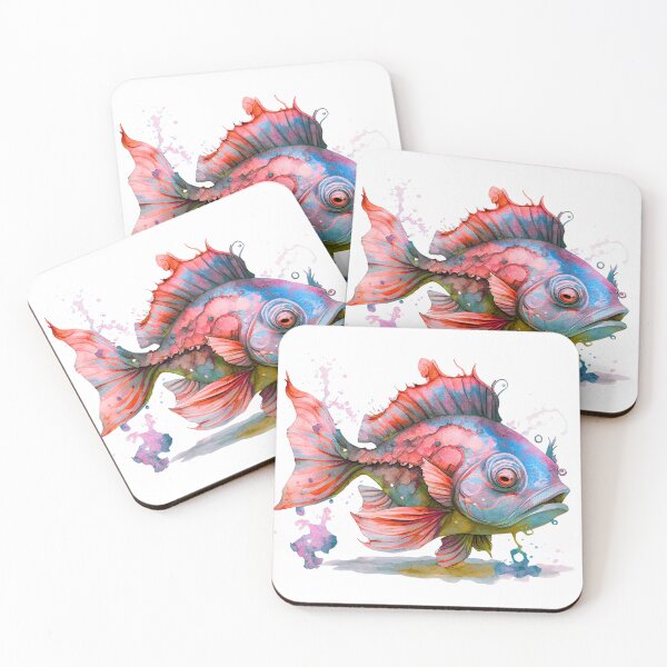 Item preview, Vibrant Watercolor Fish – Splashy Ocean Art designed and sold by NalayakNobita.