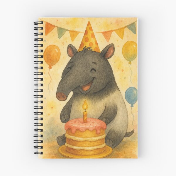 Item preview, Happy birthday, funny tapir designed and sold by Mauswohn.