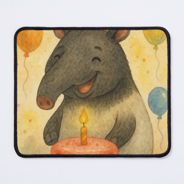 Item preview, Happy birthday, funny tapir designed and sold by Mauswohn.