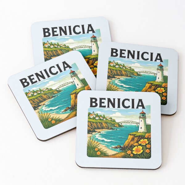 Item preview, Benicia, California - Coastal, Lighthouse and Bridge designed and sold by Myra365Art.