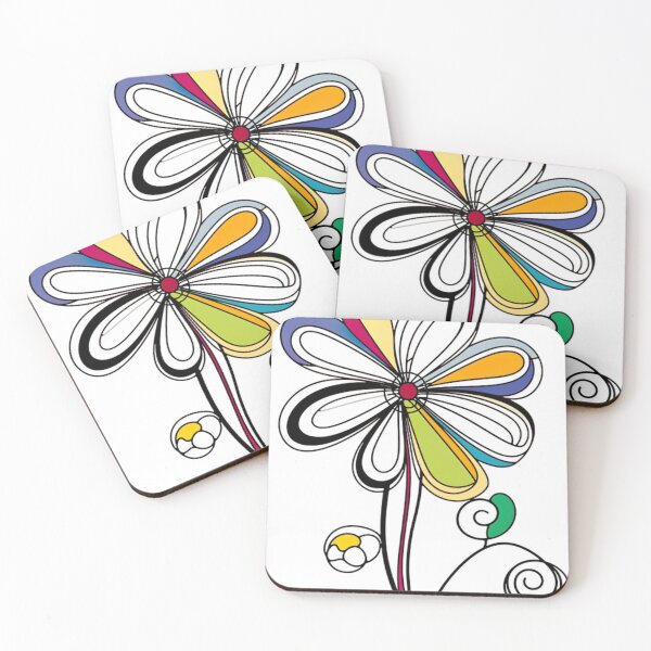 Item preview,  Whimsical Abstract Flower Line Art designed and sold by PaintbrushPlace.