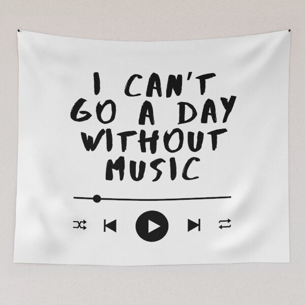 Item preview, I Can’t Go a Day Without Music – Music Lover Quote  designed and sold by SWETA HALDER.