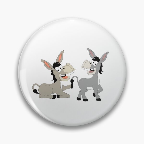 Item preview, Donkey and Donkey Funny Cartoon Duo - Playful Animal Art designed and sold by Pixelaire.