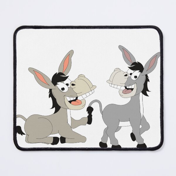 Item preview, Donkey and Donkey Funny Cartoon Duo - Playful Animal Art designed and sold by Pixelaire.