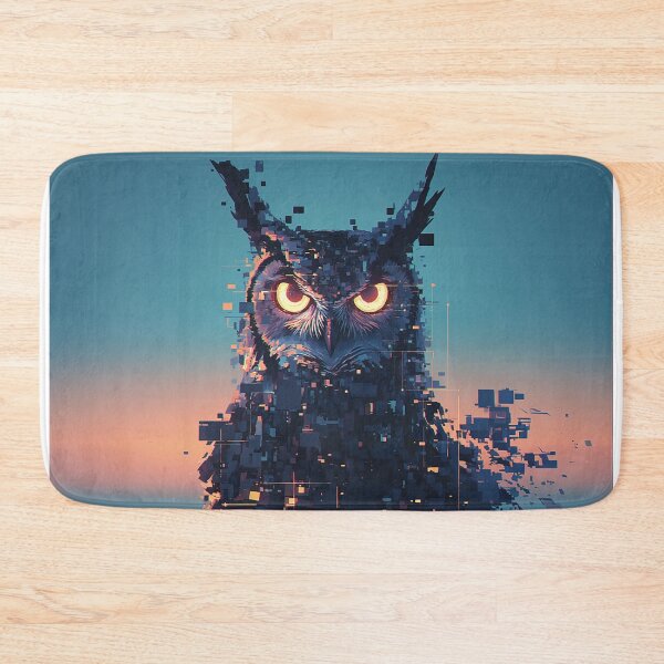 Item preview, Glitchy Digital Owl Watcher designed and sold by Christian Weiss.