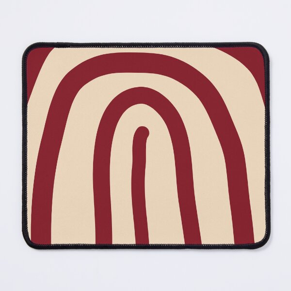 Item preview, Maroon and cream wavy preppy striped pattern designed and sold by fluffyfamcraft.