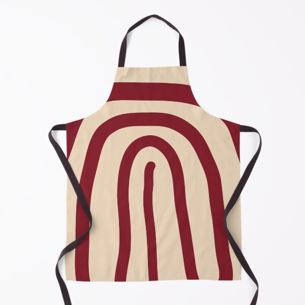 Item preview, Maroon and cream wavy preppy striped pattern designed and sold by fluffyfamcraft.