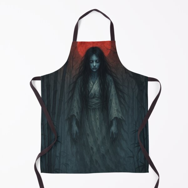 Item preview, A vengeful onryō in a misty bamboo forest under a red moon designed and sold by optimusprime39.