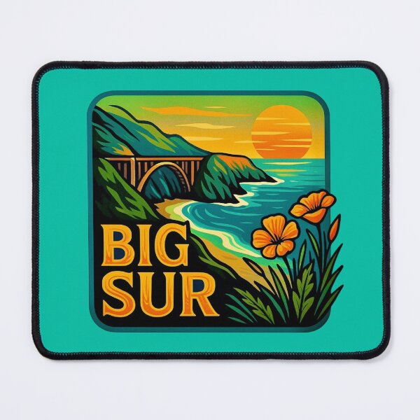 Item preview, Big Sur, California - Sunset, Bridge & Poppies designed and sold by Myra365Art.