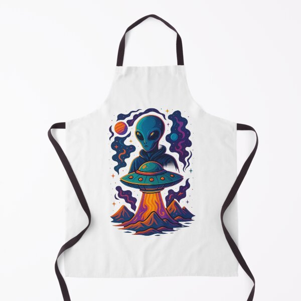 Item preview, Full Color Cosmic Alien Scene with UFO designed and sold by Khayallab .