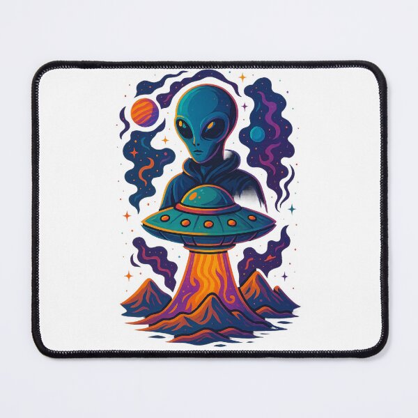 Item preview, Full Color Cosmic Alien Scene with UFO designed and sold by Khayallab .