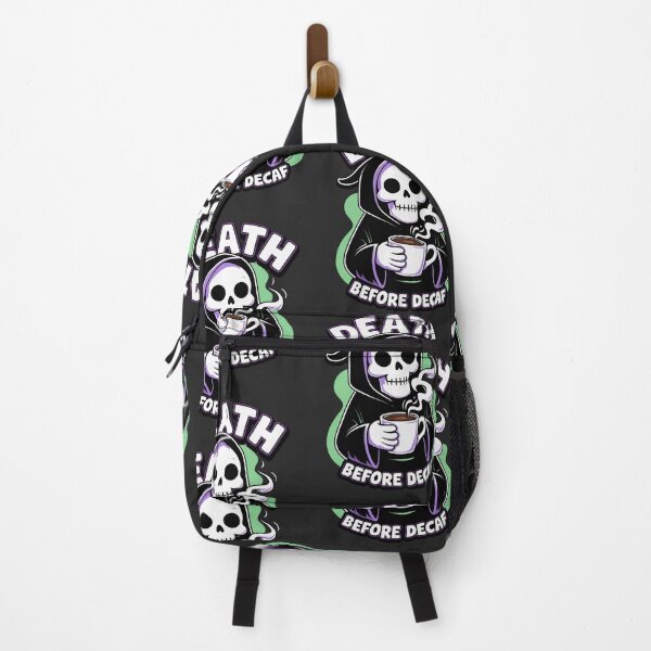 Item preview, Death Before Decaf – Grim Reaper Coffee Lover designed and sold by Design Delinquent.