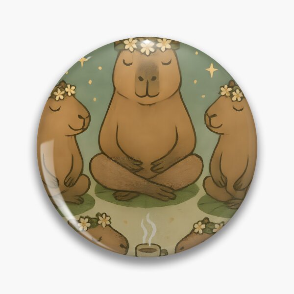 Item preview, Capybara Meditation Under Starry Canopy designed and sold by shockSpot.