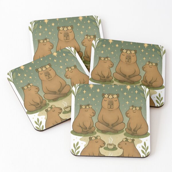Item preview, Capybara Meditation Under Starry Canopy designed and sold by shockSpot.