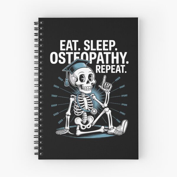 Item preview, Eat Sleep Osteopathy Repeat Skeleton Student designed and sold by osteopath shop.