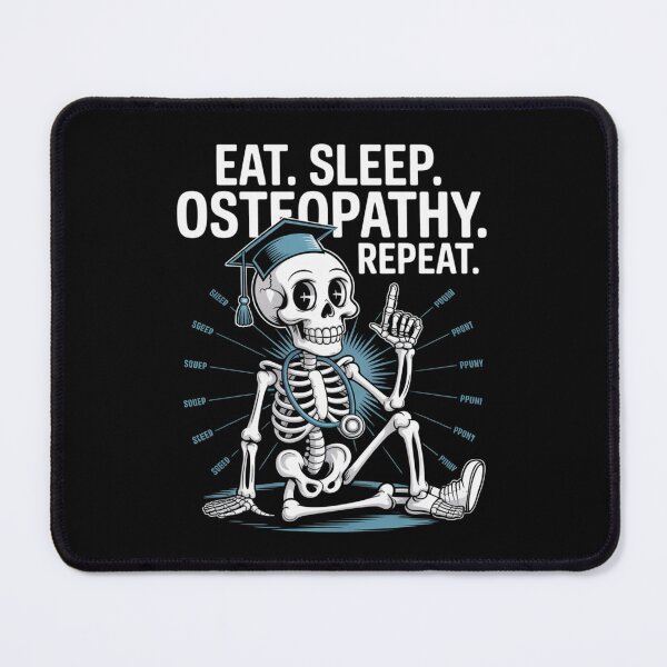 Item preview, Eat Sleep Osteopathy Repeat Skeleton Student designed and sold by osteopath shop.
