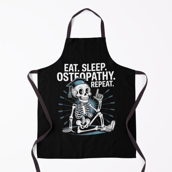 Item preview, Eat Sleep Osteopathy Repeat Skeleton Student designed and sold by osteopath shop.