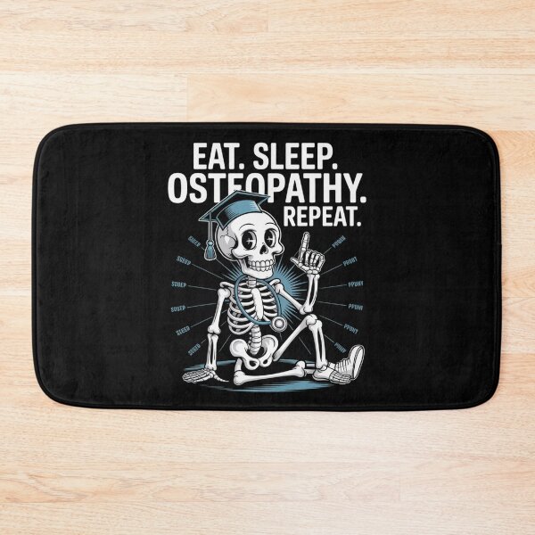 Item preview, Eat Sleep Osteopathy Repeat Skeleton Student designed and sold by osteopath shop.