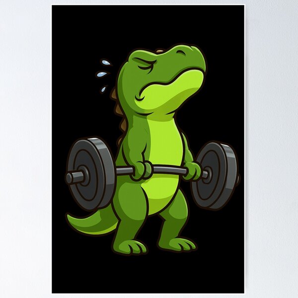 Item preview, Dinosaur Trex Gymrat Deadlift Workout Fitness Boys Girls Kids designed and sold by rafaeltto.