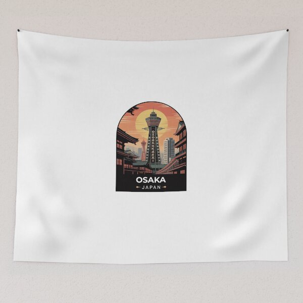 Item preview, Osaka Japan Travel Sticker designed and sold by TulipaGraphics.