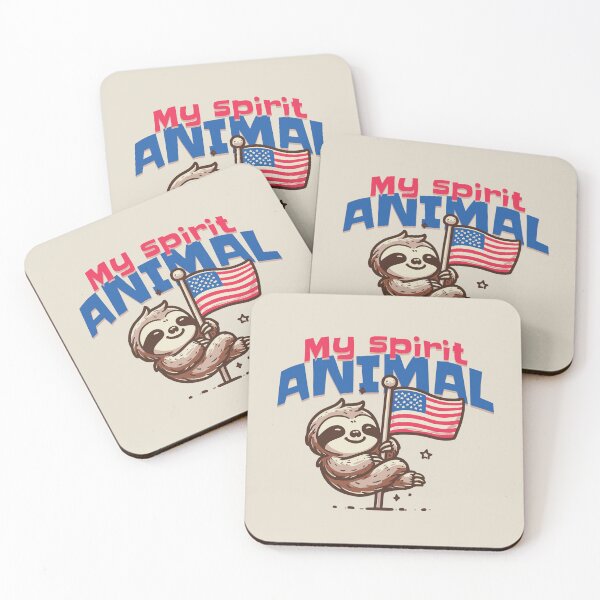 Item preview, My Spirit Animal Sloth USA Edition designed and sold by dudelinart.