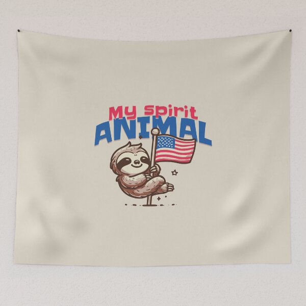 Item preview, My Spirit Animal Sloth USA Edition designed and sold by dudelinart.