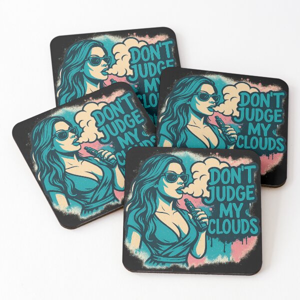 Aperçu de l'œuvre Ne jugez pas mes nuages – Vaper Girl Graffiti Style créée et vendue par House of Taste Designs.