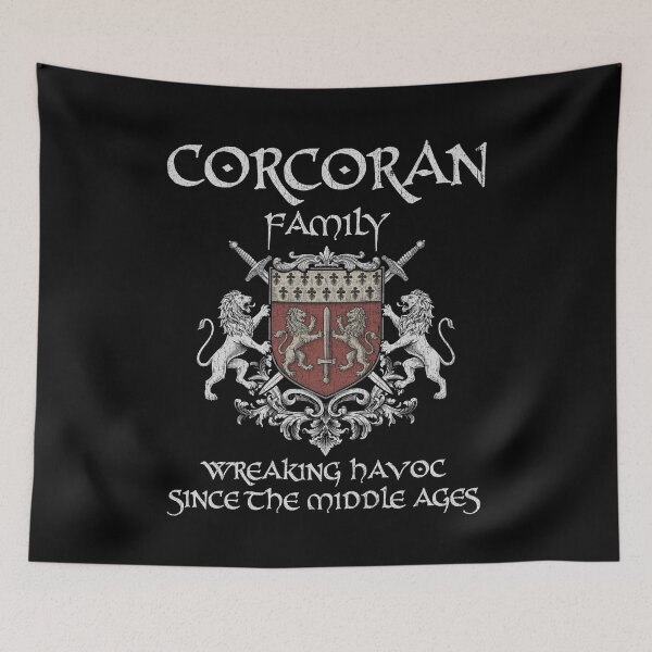 Item preview, Corcoran Family Crest – Medieval Heritage Emblem for Ancestry Lovers & Vintage Style Fans designed and sold by 9X FR.