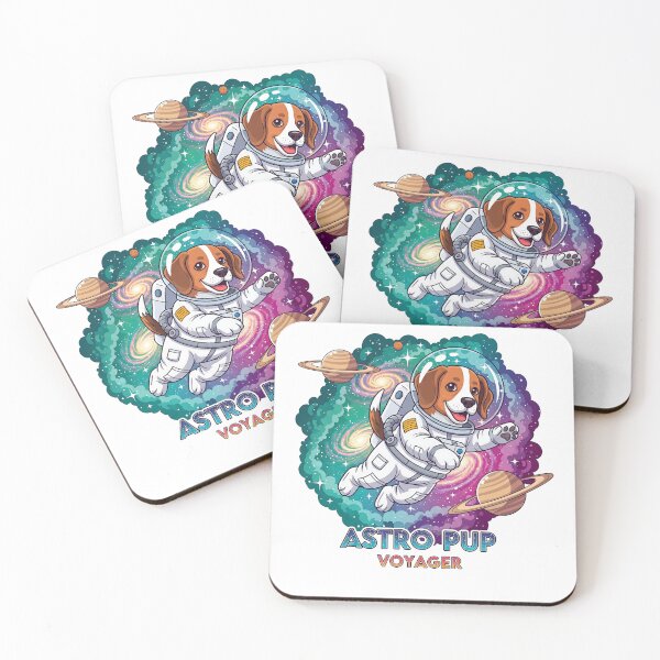 Item preview, Astro Pup Voyager – Cute Cartoon Space Dog in Astronaut Suit designed and sold by ParaverseDasia.