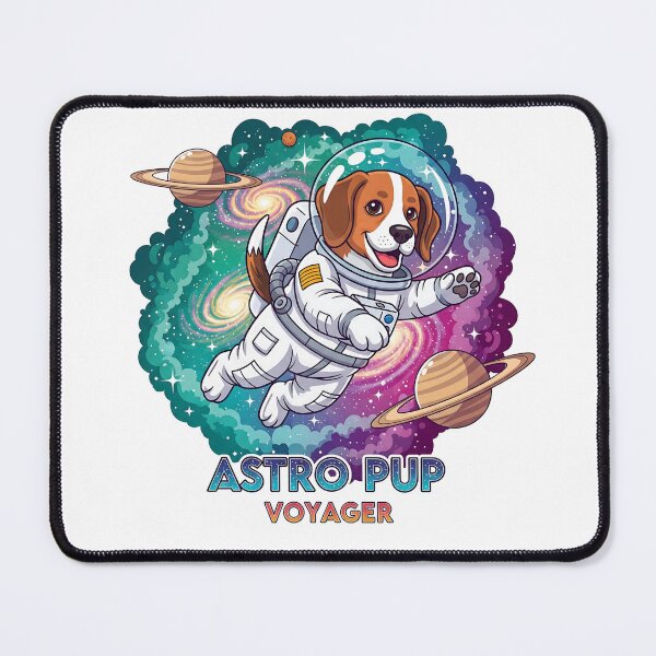 Item preview, Astro Pup Voyager – Cute Cartoon Space Dog in Astronaut Suit designed and sold by ParaverseDasia.