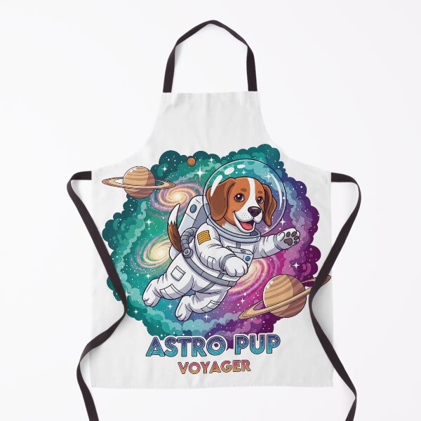 Item preview, Astro Pup Voyager – Cute Cartoon Space Dog in Astronaut Suit designed and sold by ParaverseDasia.