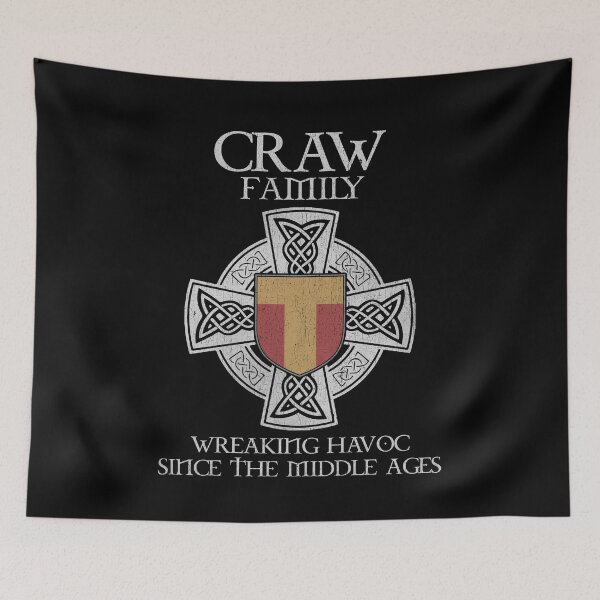 Item preview, Craw Family Crest – Medieval Heritage Emblem for Ancestry Lovers & Vintage Style Fans designed and sold by 9X FR.