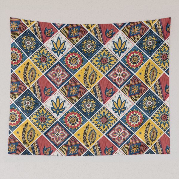 Item preview, Vibrant Bohemian Seamless Pattern with Ethnic Floral and Geometric Motifs. designed and sold by RGShirtWorks.