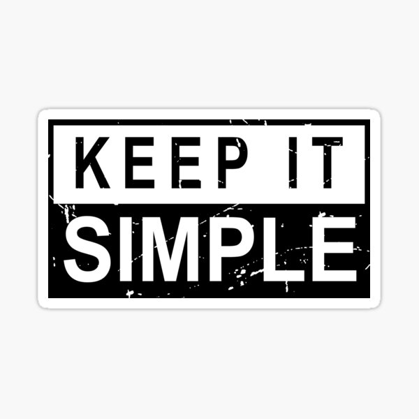 Vista previa del artículo con la obra «MANTENLO SIMPLE», diseñado y vendido por CamShirt.