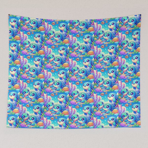 Item preview, A KWAII TURTLES UNDERWATER designed and sold by Catalina Kate.