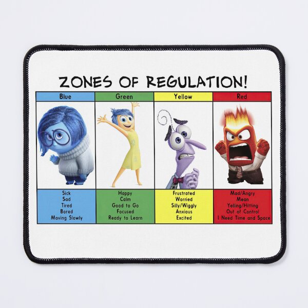 Item preview, Inside Out Inspired Zones of Regulation Chart for Kids designed and sold by hisole j.