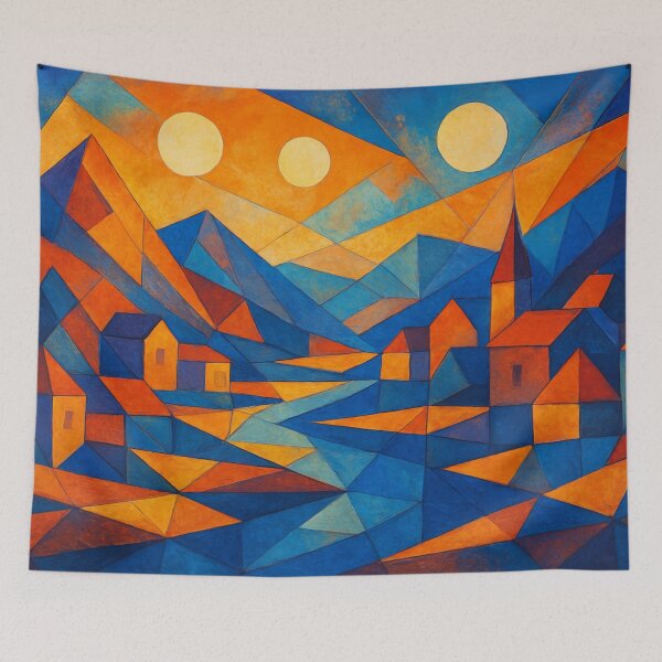 Item preview, Cubist flood of colors in the landscape designed and sold by Sigtrix.
