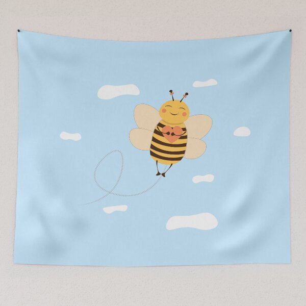 Item preview, Happy Bee Flying with a Heart designed and sold by rymarenko.