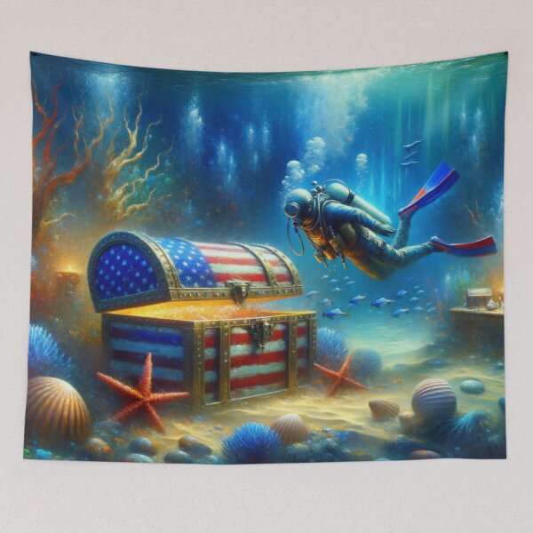 Item preview, Underwater American Chest designed and sold by M-Y-A-R-T-.