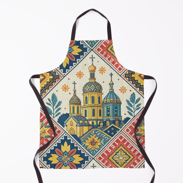 Item preview, Vibrant Ukrainian Orthodox Church Illustration with Folk Embroidery Patterns. designed and sold by RGShirtWorks.