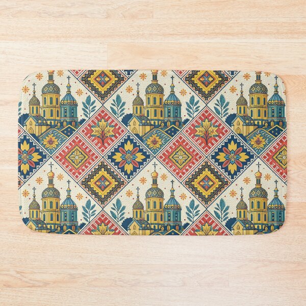 Item preview, Vibrant Ukrainian Orthodox Church Illustration with Folk Embroidery Patterns. designed and sold by RGShirtWorks.