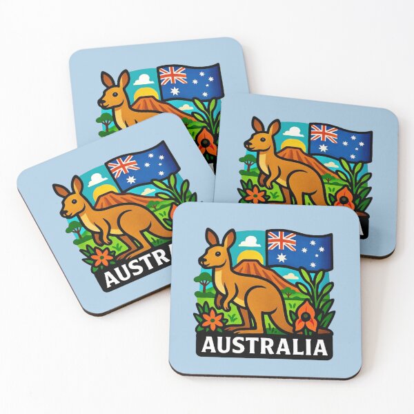 Item preview, Australia - Kangaroo, Uluru & Native Wildflowers designed and sold by Myra365Art.