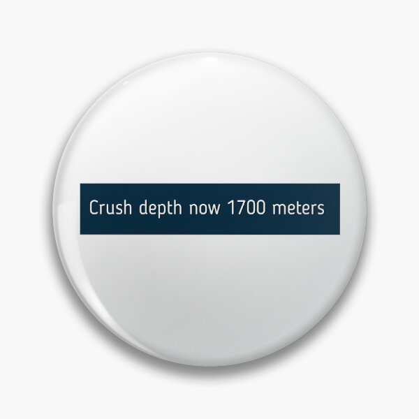 Item preview, Crush depth message from Subnautica designed and sold by The Finest Geekery.