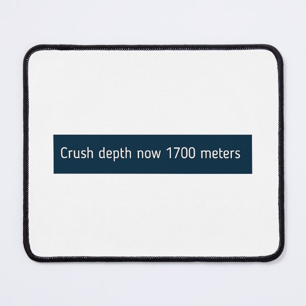 Item preview, Crush depth message from Subnautica designed and sold by The Finest Geekery.