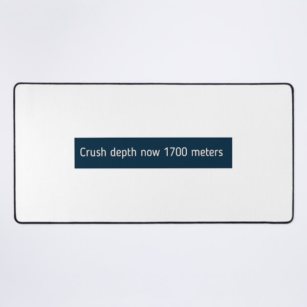 Aperçu de l'œuvre Message de profondeur d'écrasement de Subnautica créée et vendue par The Finest Geekery.