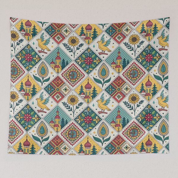 Item preview, Vibrant Ukrainian Folk Art Seamless Pattern. designed and sold by RGShirtWorks.