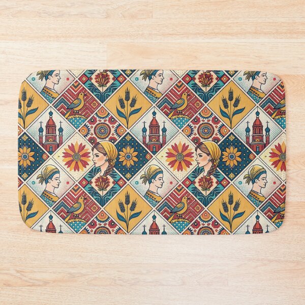 Item preview, Vibrant Slavic Folk Art Seamless Pattern with Traditional Motifs. designed and sold by RGShirtWorks.