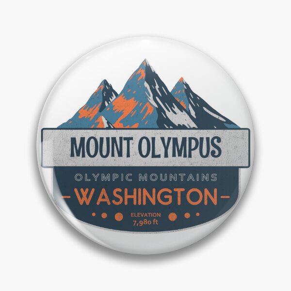 Item preview, Mount Olympus, Olympic Mountains, Washington, Mountain Badge designed and sold by Wanderful-roads.