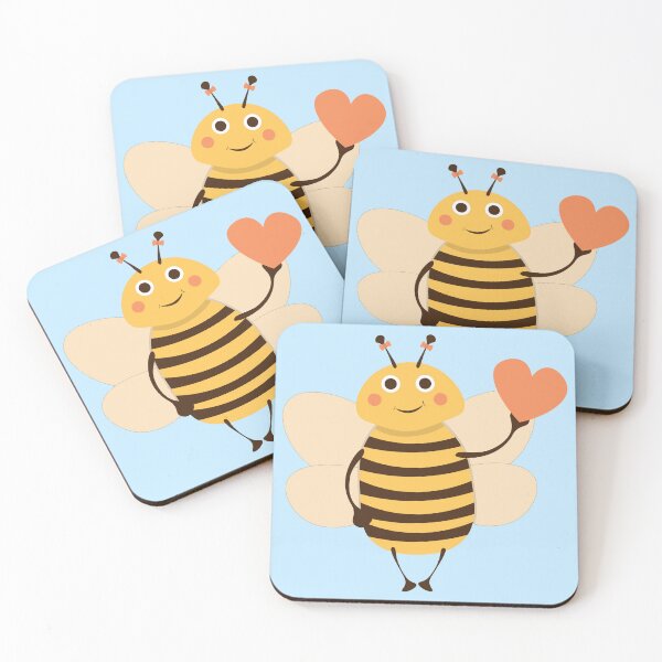 Item preview, Cute Standing Bee Holding a Heart designed and sold by rymarenko.